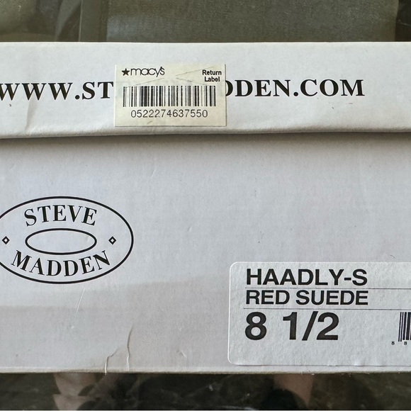 Steve Madden red suede open toe platform high heels - Picture 9 of 10